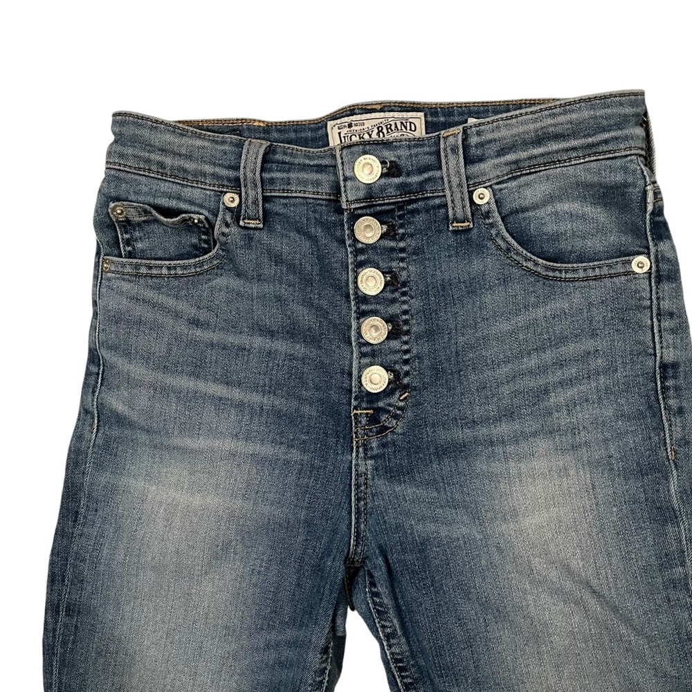 Lucky Brand Bridgette Button Fly Crop Skinny Jeans, Sz 2/26 - Picture 9 of 16